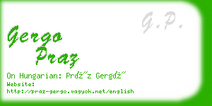 gergo praz business card